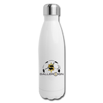 Insulated Stainless Steel Water Bottle Soccer/banner - white