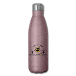 Insulated Stainless Steel Water Bottle Soccer/banner - pink glitter