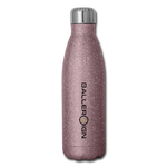 Insulated Stainless Steel Water Bottle Soccer/banner - pink glitter