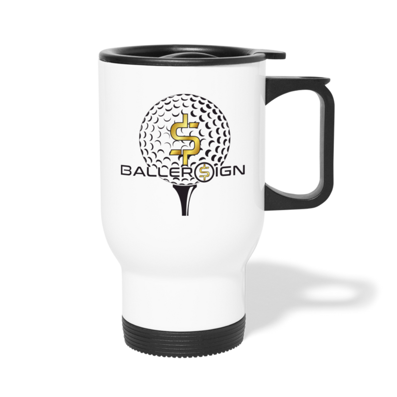 Travel Mug Golf/Banner - white