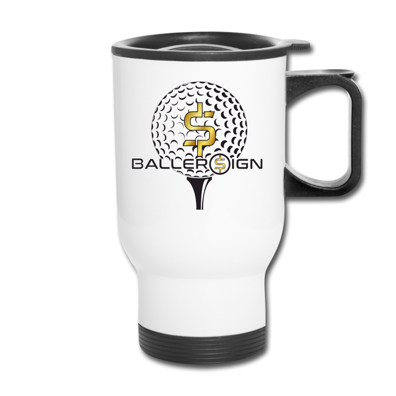 Travel Mug Golf/Banner - white