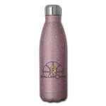 Insulated Stainless Steel Water Bottle / Basketball/Banner - pink glitter