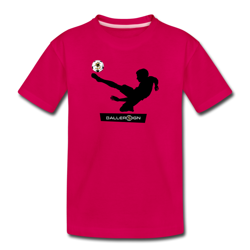 Kids' Premium T-Shirt Soccer player-1 - dark pink