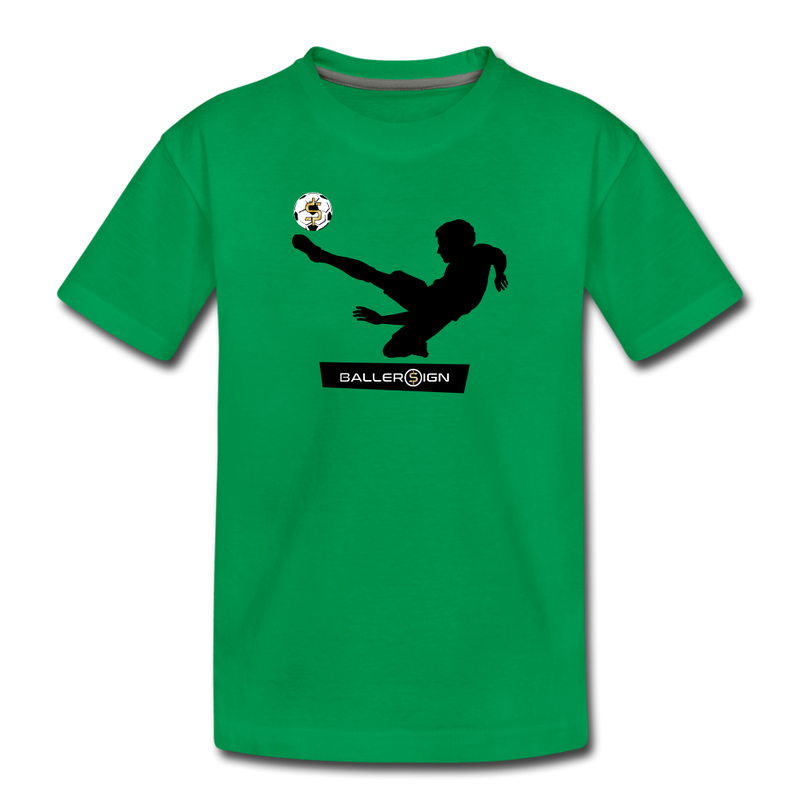 Kids' Premium T-Shirt Soccer player-1 - kelly green