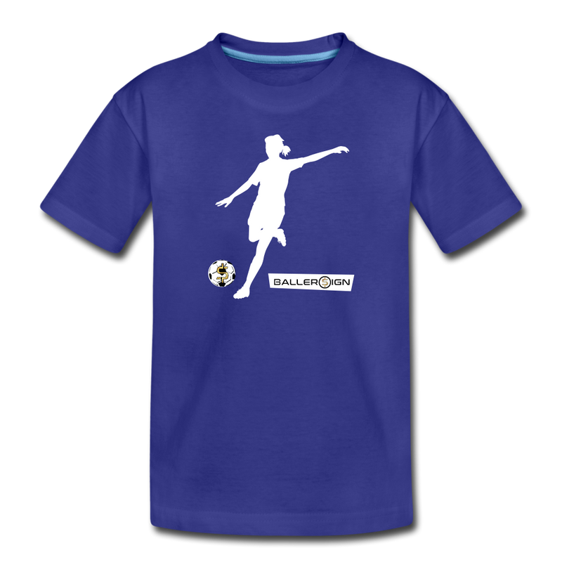 Girls Premium T-Shirt / Soccer Player - royal blue