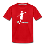 Girls Premium T-Shirt / Soccer Player - red