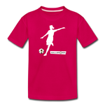 Girls Premium T-Shirt / Soccer Player - dark pink