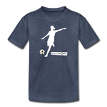 Girls Premium T-Shirt / Soccer Player - heather blue