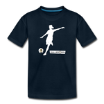 Girls Premium T-Shirt / Soccer Player - deep navy