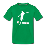 Girls Premium T-Shirt / Soccer Player - kelly green