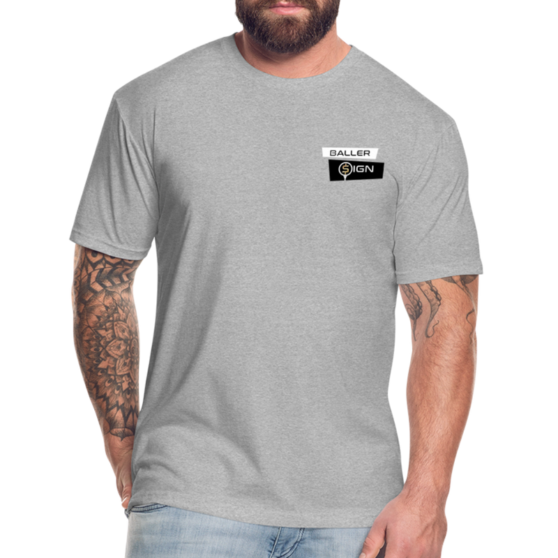 Fitted Cotton/Poly T-Shirt / G-banner Golf+banner back - heather gray