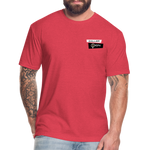 Fitted Cotton/Poly T-Shirt / G-banner Golf+banner back - heather red