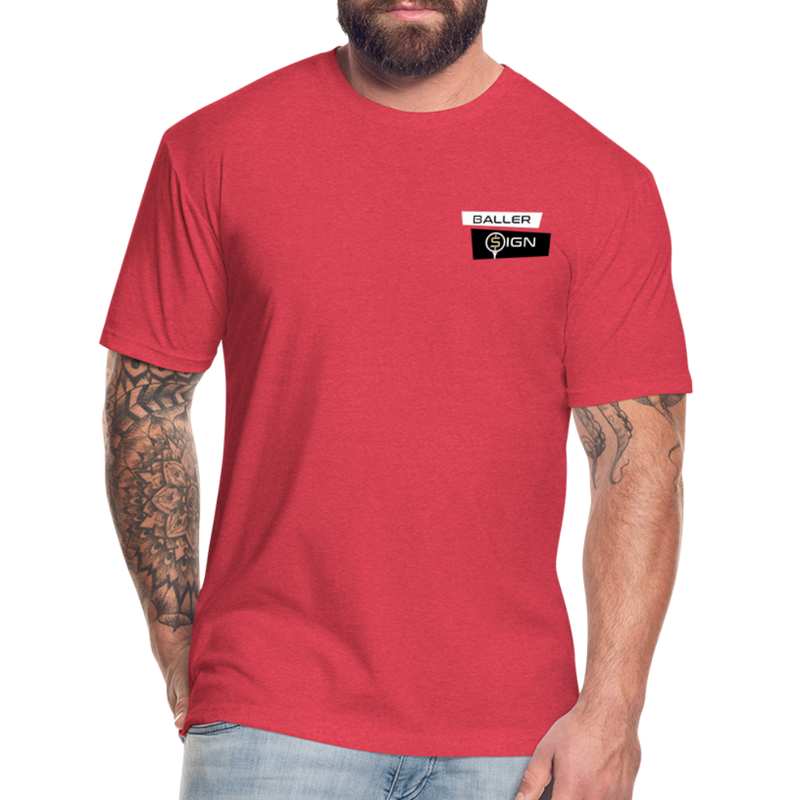 Fitted Cotton/Poly T-Shirt / G-banner Golf+banner back - heather red