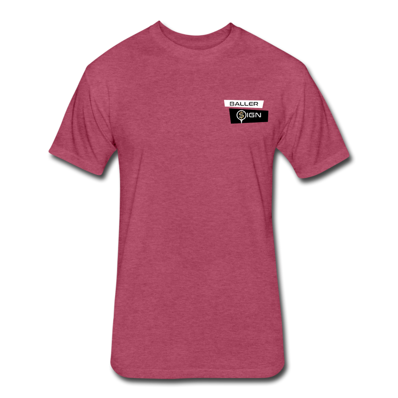 Fitted Cotton/Poly T-Shirt / G-banner Golf+banner back - heather burgundy