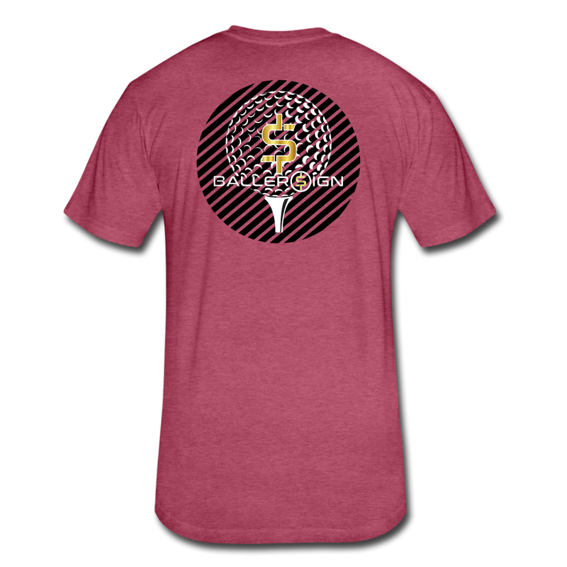 Fitted Cotton/Poly T-Shirt / G-banner Golf+banner back - heather burgundy