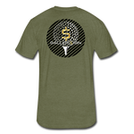 Fitted Cotton/Poly T-Shirt / G-banner Golf+banner back - heather military green