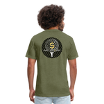 Fitted Cotton/Poly T-Shirt / G-banner Golf+banner back - heather military green