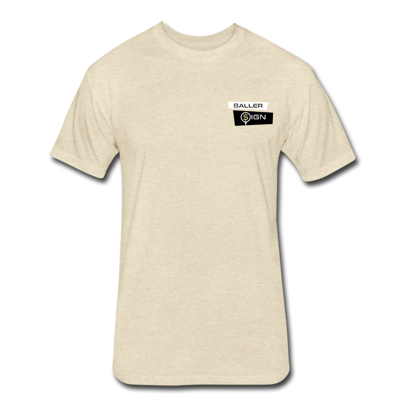 Fitted Cotton/Poly T-Shirt / G-banner Golf+banner back - heather cream