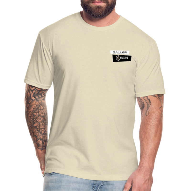 Fitted Cotton/Poly T-Shirt / G-banner Golf+banner back - heather cream