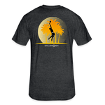 Fitted Cotton/Poly T-Shirt / Volleyball Sunset - heather black