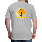 Fitted Cotton/Poly T-Shirt / Volleyball Sunset - heather gray