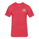 Fitted Cotton/Poly T-Shirt / Volleyball Sunset - heather red