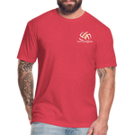 Fitted Cotton/Poly T-Shirt / Volleyball Sunset - heather red