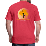 Fitted Cotton/Poly T-Shirt / Volleyball Sunset - heather red