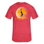 Fitted Cotton/Poly T-Shirt / Volleyball Sunset - heather red