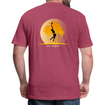 Fitted Cotton/Poly T-Shirt / Volleyball Sunset - heather burgundy