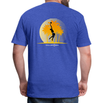 Fitted Cotton/Poly T-Shirt / Volleyball Sunset - heather royal