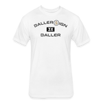 Fitted Cotton/Poly T-Shirt / 3 Time Baller - white