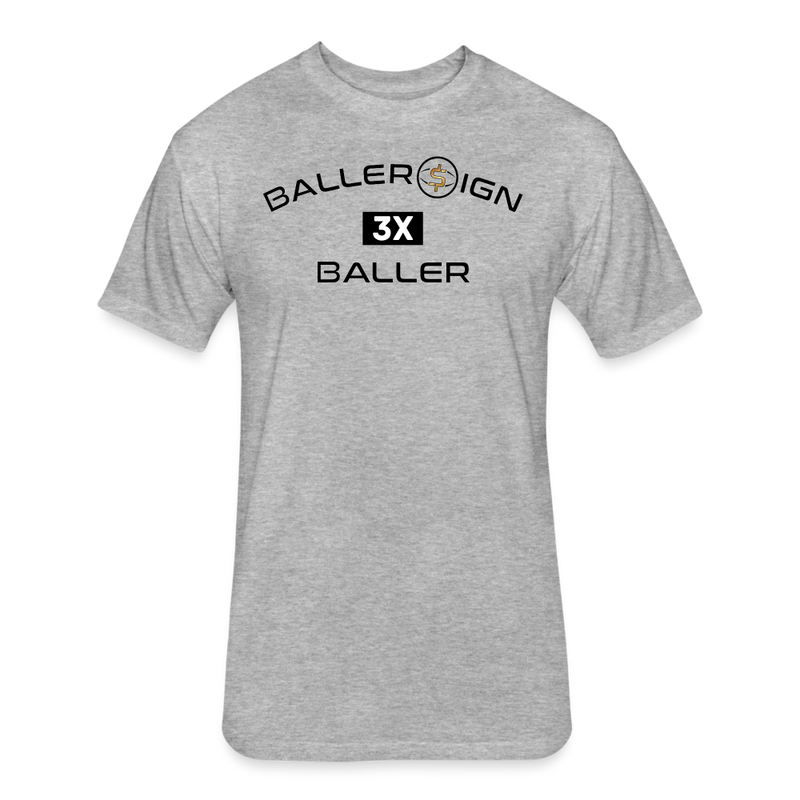 Fitted Cotton/Poly T-Shirt / 3 Time Baller - heather gray