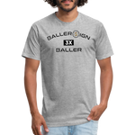 Fitted Cotton/Poly T-Shirt / 3 Time Baller - heather gray