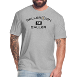 Fitted Cotton/Poly T-Shirt / 3 Time Baller - heather gray