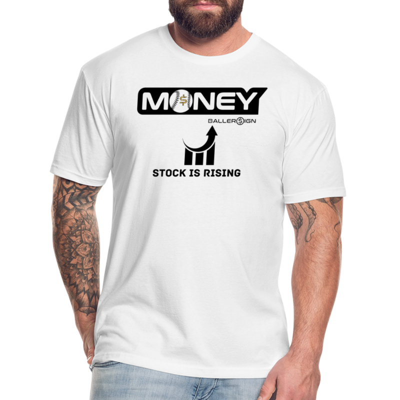 Fitted Unisex Cotton/Poly T-Shirt /Base/Softball Stock Rising - white