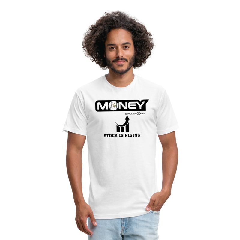 Fitted Unisex Cotton/Poly T-Shirt /Base/Softball Stock Rising - white