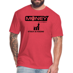 Fitted Unisex Cotton/Poly T-Shirt /Base/Softball Stock Rising - heather red