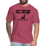 Fitted Unisex Cotton/Poly T-Shirt /Base/Softball Stock Rising - heather burgundy