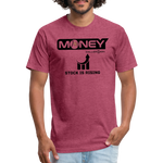 Fitted Unisex Cotton/Poly T-Shirt /Base/Softball Stock Rising - heather burgundy