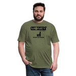 Fitted Unisex Cotton/Poly T-Shirt /Base/Softball Stock Rising - heather military green