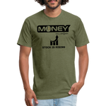 Fitted Unisex Cotton/Poly T-Shirt /Base/Softball Stock Rising - heather military green