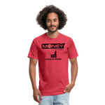 Fitted Cotton/Poly T-Shirt / Football Stock Rising - heather red