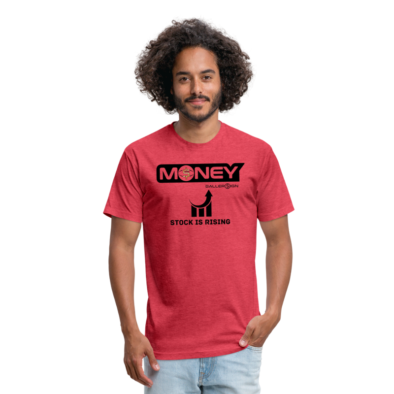 Fitted Cotton/Poly T-Shirt / Football Stock Rising - heather red