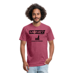 Fitted Cotton/Poly T-Shirt / Football Stock Rising - heather burgundy