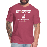 Fitted Unisex Cotton/Poly T-Shirt / Bball Stock Rising - heather burgundy