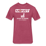 Fitted Unisex Cotton/Poly T-Shirt / Bball Stock Rising - heather burgundy