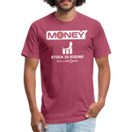 Fitted Unisex Cotton/Poly T-Shirt / Bball Stock Rising - heather burgundy