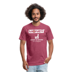 Fitted Unisex Cotton/Poly T-Shirt / Bball Stock Rising - heather burgundy