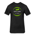 Fitted Unisex Cotton/Poly T-Shirt /Pickle Baller - black